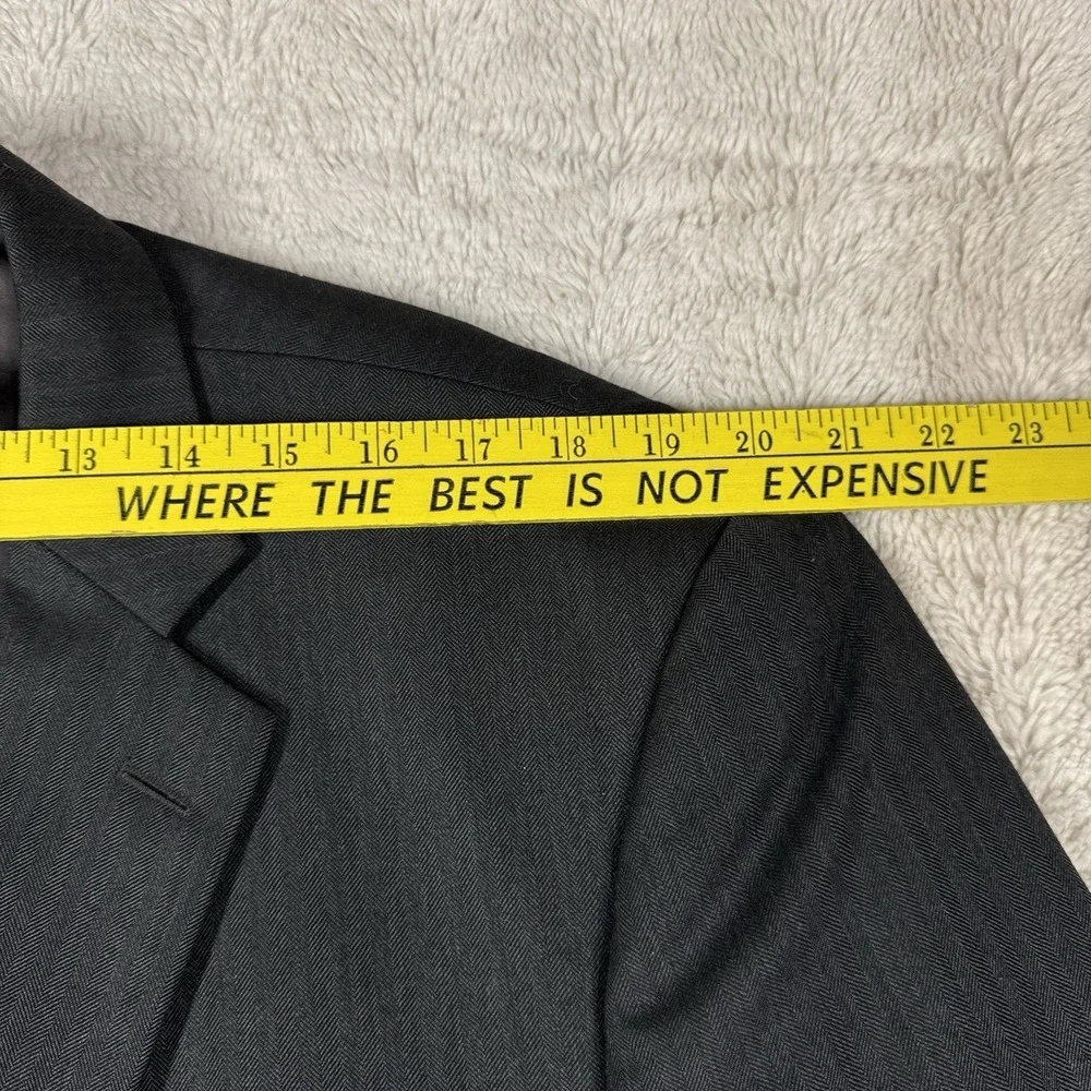 Brooks Brothers 1818 Madison 48L 43W Black Wool Two‎ Button Sport Coat USA